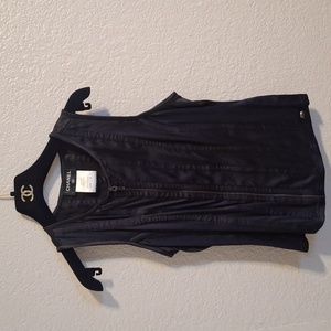 Chanel vest size 38 black